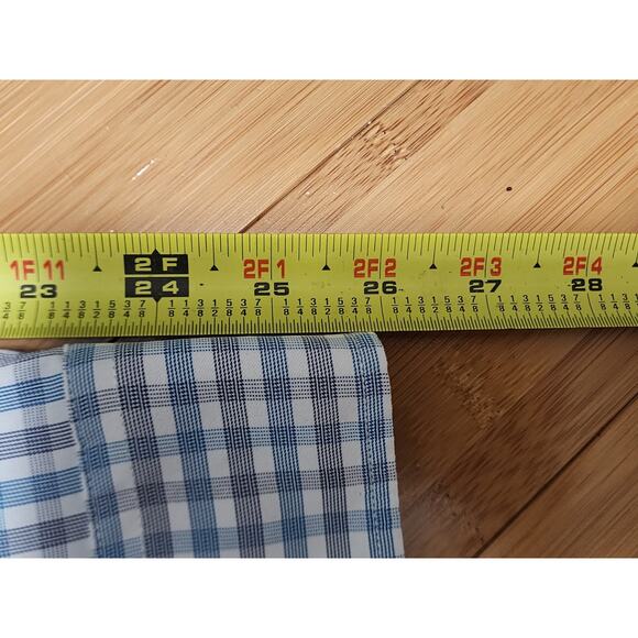 UNTUCKit Duras Performance Slim Button Up Shirt Men's XXL 2XL White Blue Check - Picture 8 of 9